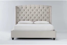 Mariah Eastern King Velvet Upholstered Panel Bed