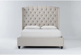 Mariah Queen Velvet Upholstered Panel Bed