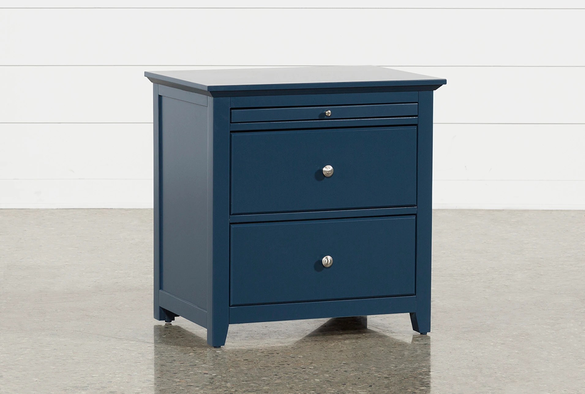 Awesome navy blue bedside table Taylor Navy 26 Nightstand Living Spaces