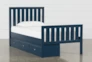 Taylor Navy Twin Slat Panel Bed With 3-Drawer Storage - Signature