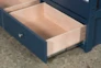 Taylor Navy Twin Slat Panel Bed With 3-Drawer Storage - Storage