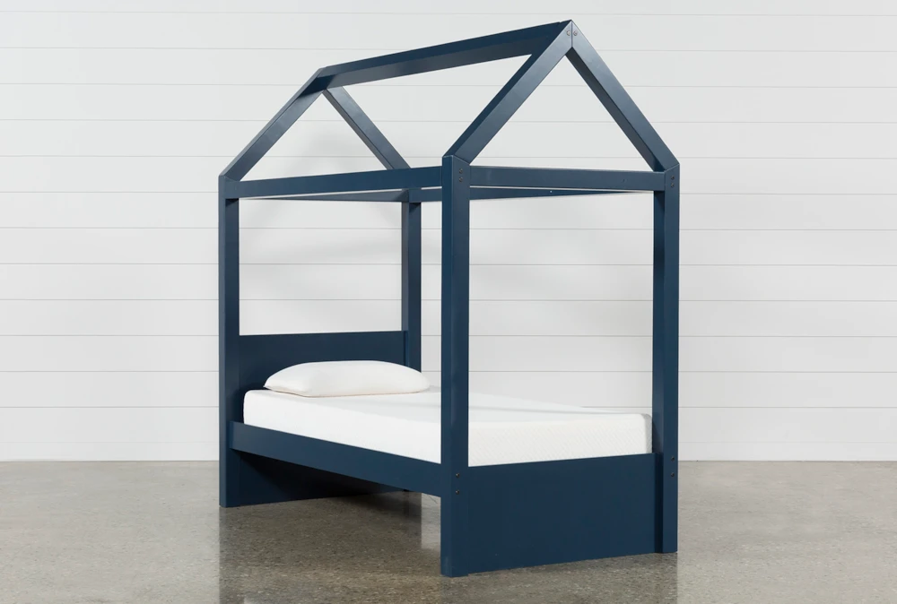 Taylor Navy Twin Canopy House Bed