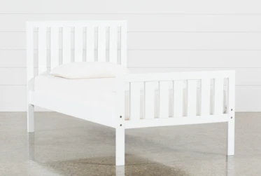 Taylor White Twin Slat Panel Bed