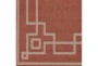 8'8"x8'8" Square Outdoor Rug-Greek Key Border Poppy - Material