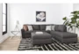 Mcdade Graphite Left Arm Facing Sectional With Oversized Accent Ottoman - Room