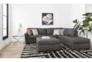 Mcdade Graphite Right Arm Facing Sectional With Oversized Accent Ottoman - Room