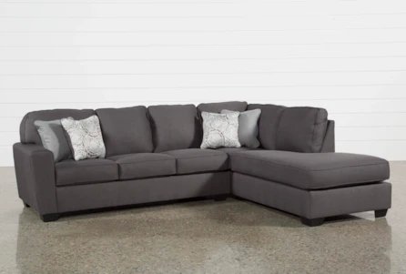 Mcdade Graphite 2 Piece 114 Sectional, Right Arm Facing Sofa Chaise Sectional Sofas