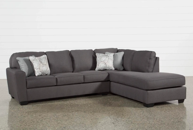 Mcdade Graphite 2 Piece 114" Sectional with Right Arm Facing Corner Chaise - 360