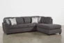 Mcdade Graphite Right Arm Facing Sectional With Oversized Accent Ottoman - Signature