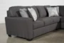 Mcdade Graphite 2 Piece 114" Sectional with Right Arm Facing Corner Chaise - Side