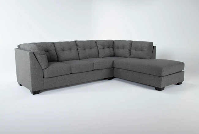 Arrowmask Charcoal 2 Piece 116" Sectional with Right Arm Facing Chaise - 360