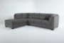 Arrowmask Charcoal 2 Piece 115" Full Sleeper Sectional With Left Arm Facing Corner Chaise - Signature