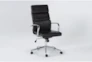 Moby Black High Back Rolling Office Chair - Side