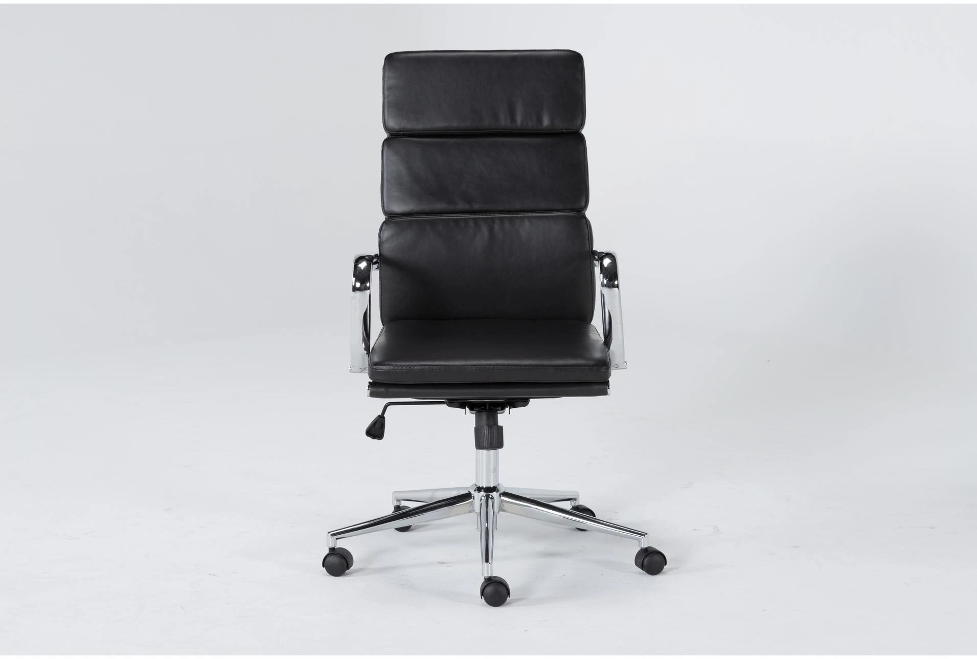 Moby Black High Back Rolling Office, Black Leather High Back Executive Chair