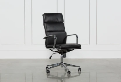 Moby Black High Back Office Chair Living Spaces