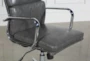 Moby Grey Faux Leather High Back Rolling Office Desk Chair - Top
