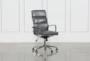 Moby Grey Faux Leather High Back Rolling Office Chair - Detail