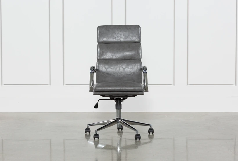 Moby Grey High Back Rolling Office Chair - 360