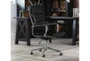 Moby Black Faux Leather Low Back Rolling Office Chair - Room