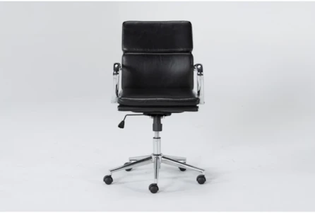 Moby Black Low Back Rolling Office Chair