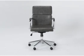 Moby Grey Low Back Rolling Office Chair