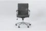 Moby Grey Faux Leather Low Back Rolling Office Desk Chair - Signature