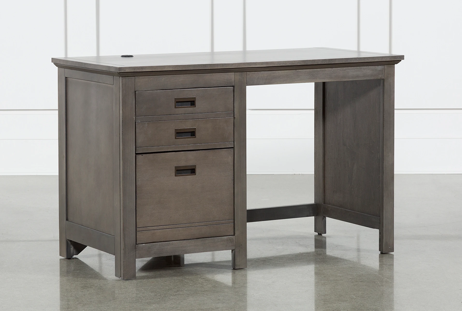 Owen Grey Desk With Usb Living Spaces