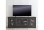Wakefield Brown 85" Traditional TV Stand With Glass Doors - Room