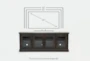 Wakefield Brown 85" Traditional TV Stand With Glass Doors - Dimensions Diagram