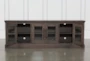 Wakefield Brown 97" Traditional TV Stand With Glass Doors - Storage