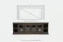 Wakefield Brown 97" Traditional TV Stand With Glass Doors - Dimensions Diagram