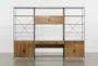 Hollis 3 Piece 115" Desk With Wide Cabinet Piers - Detail