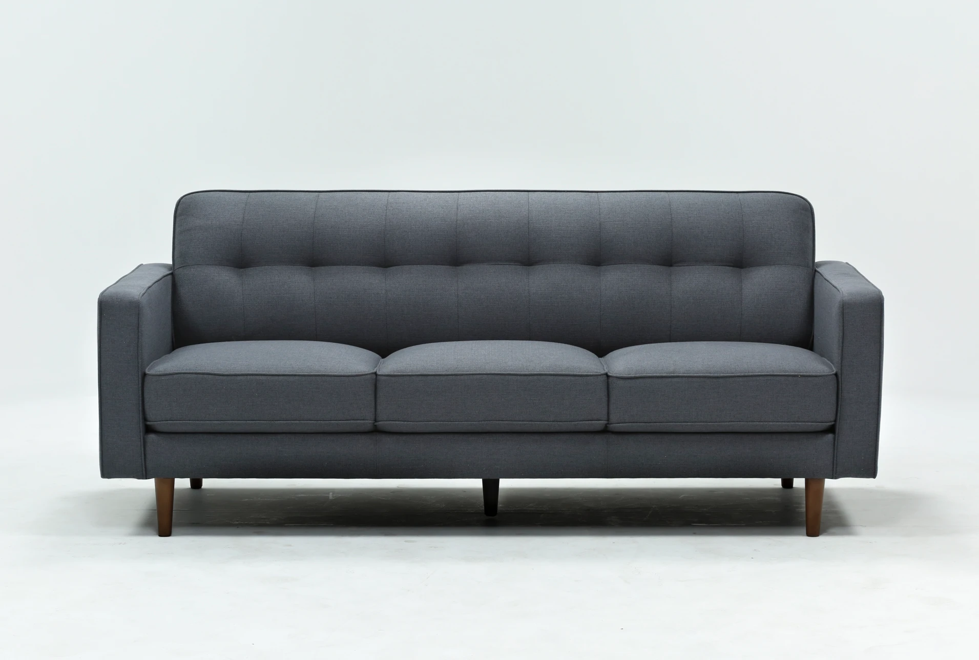 London Dark Grey Tufted Sofa With Track