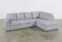 Lucy Grey 2 Piece 114" Sectional with Right Arm Facing Chaise - Top
