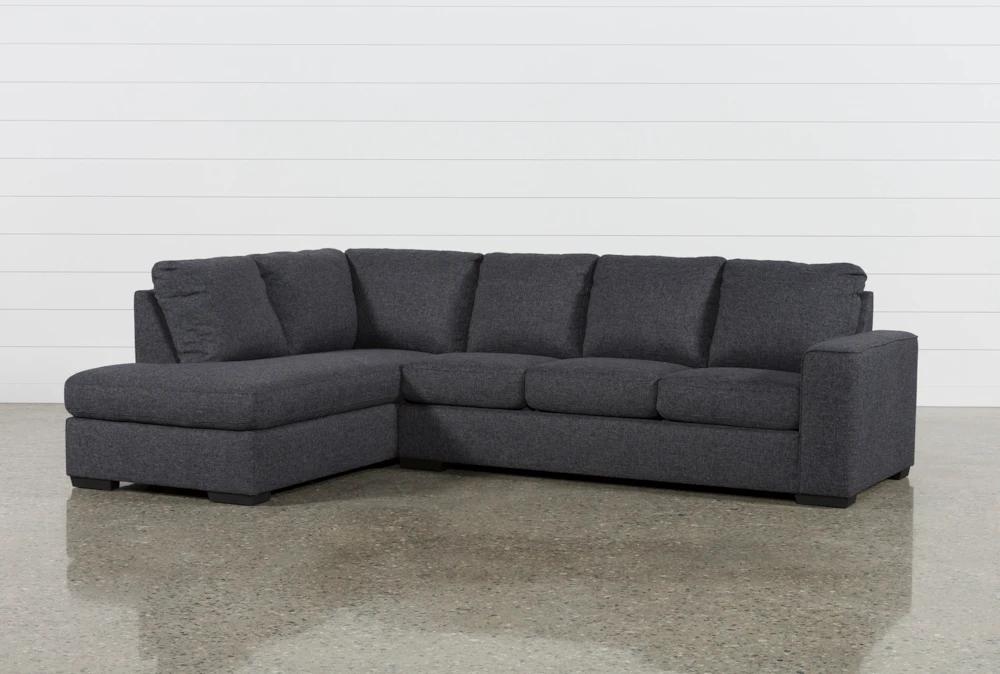Lucy Dark Grey 2 Piece 114" Sectional With Left Arm Facing Chaise