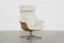 Amala Bone Leather Reclining Swivel Chair With Adjustable Headrest - Signature