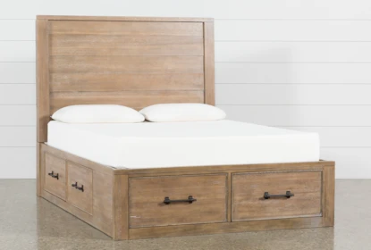 Conrad California King Panel Bed With Storage Living Spaces