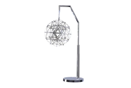 32 Inch Silver Contemporary Starburst Orb Led Table Lamp - Main