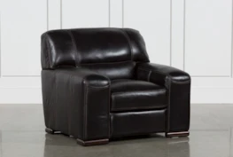 Grandin Blackberry Leather Chair