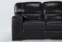 Grandin Blackberry Leather 89" Sofa - Side