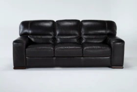 Grandin Blackberry Leather 89" Sofa