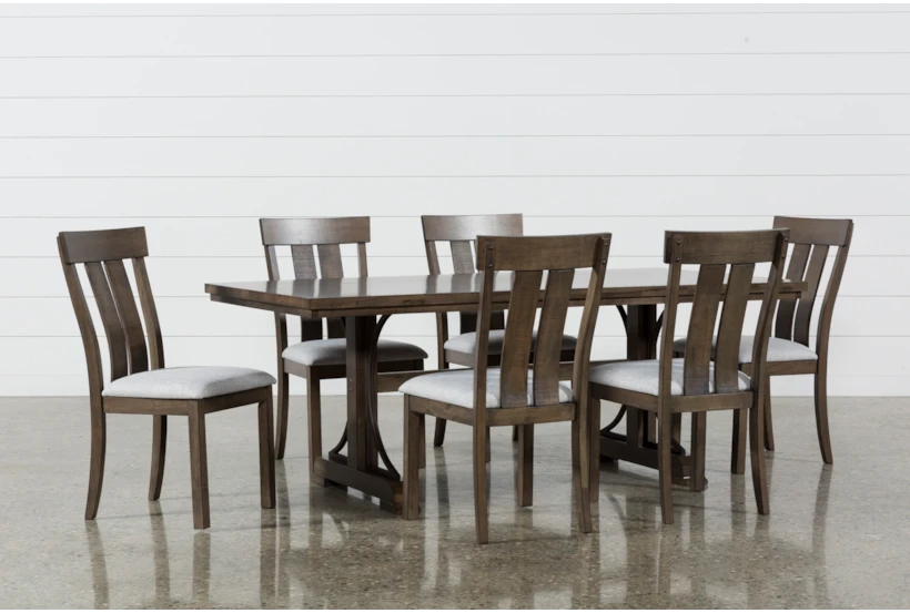Delfina 78" Dining With Side Chair Set For 6 - 360