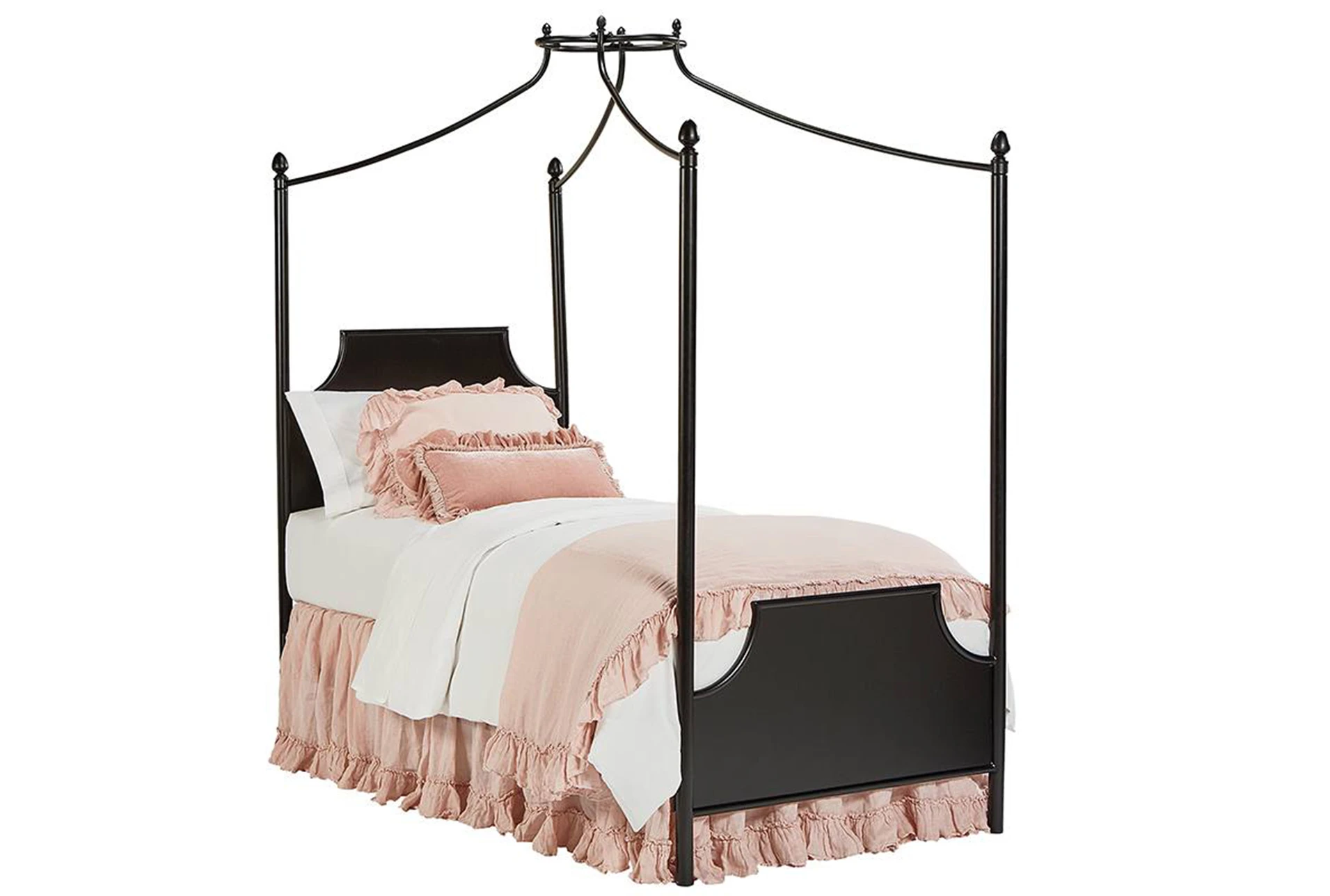 Full Iron Canopy Bed By Joanna Gaines, King Size Black Iron Canopy Bed