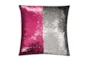 Accent Pillow-Mermaid Sequin Silver/Hot Pink 18X18 - Signature