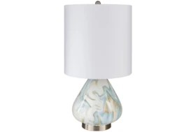 Table Lamp-Marbled Ceramic