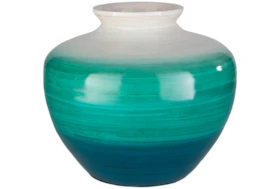10 Inch Blue Ombre Vase