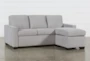 Mackenzie Silverpine Light Grey 80" Queen Plus Foam Sleeper Sofa Bed with Reversible Storage Chaise - Signature