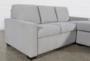 Mackenzie Silverpine Light Grey 80" Queen Plus Foam Sleeper Sofa Bed with Reversible Storage Chaise - Side