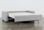 Mackenzie Silverpine Light Grey 80" Queen Plus Foam Sleeper Sofa Bed with Reversible Storage Chaise - Sleeper