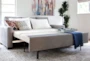 Mackenzie Silverpine Light Grey 80" Queen Plus Foam Sleeper Sofa Bed with Reversible Storage Chaise - Room